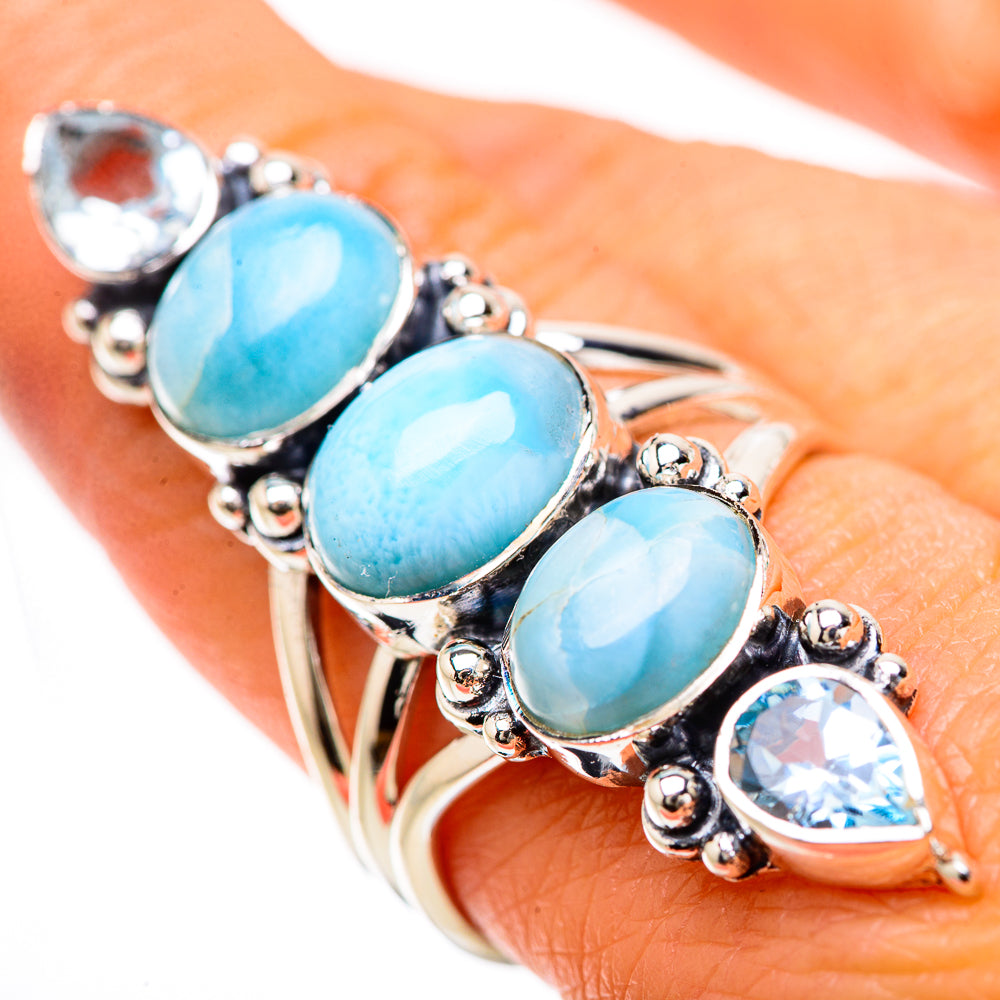 Larimar Rings handcrafted by Anasilvercos - RING133917