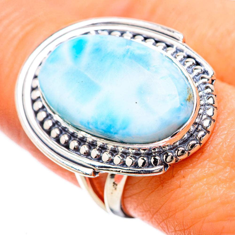 Larimar Rings handcrafted by Anasilvercos - RING133935