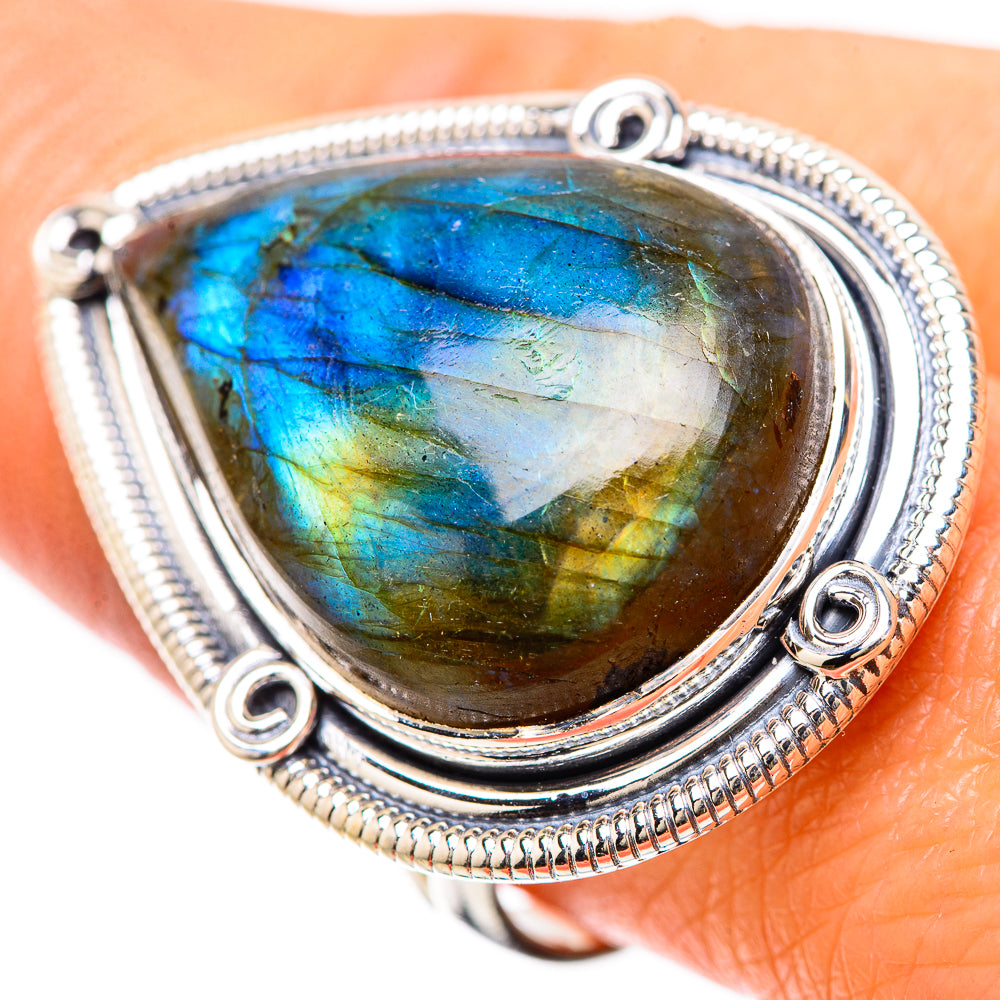 Labradorite Rings handcrafted by Anasilvercos - RING133936
