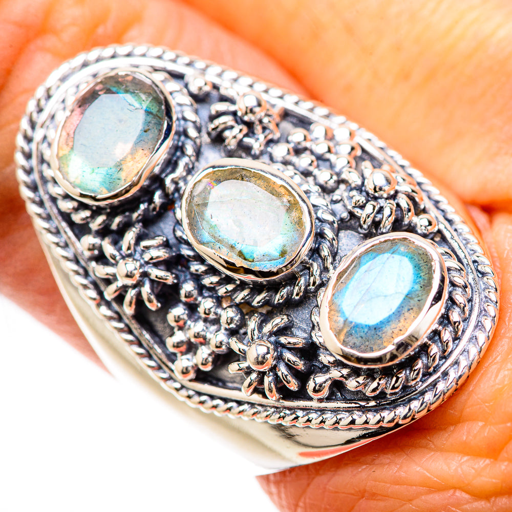 Labradorite Rings handcrafted by Anasilvercos - RING133940