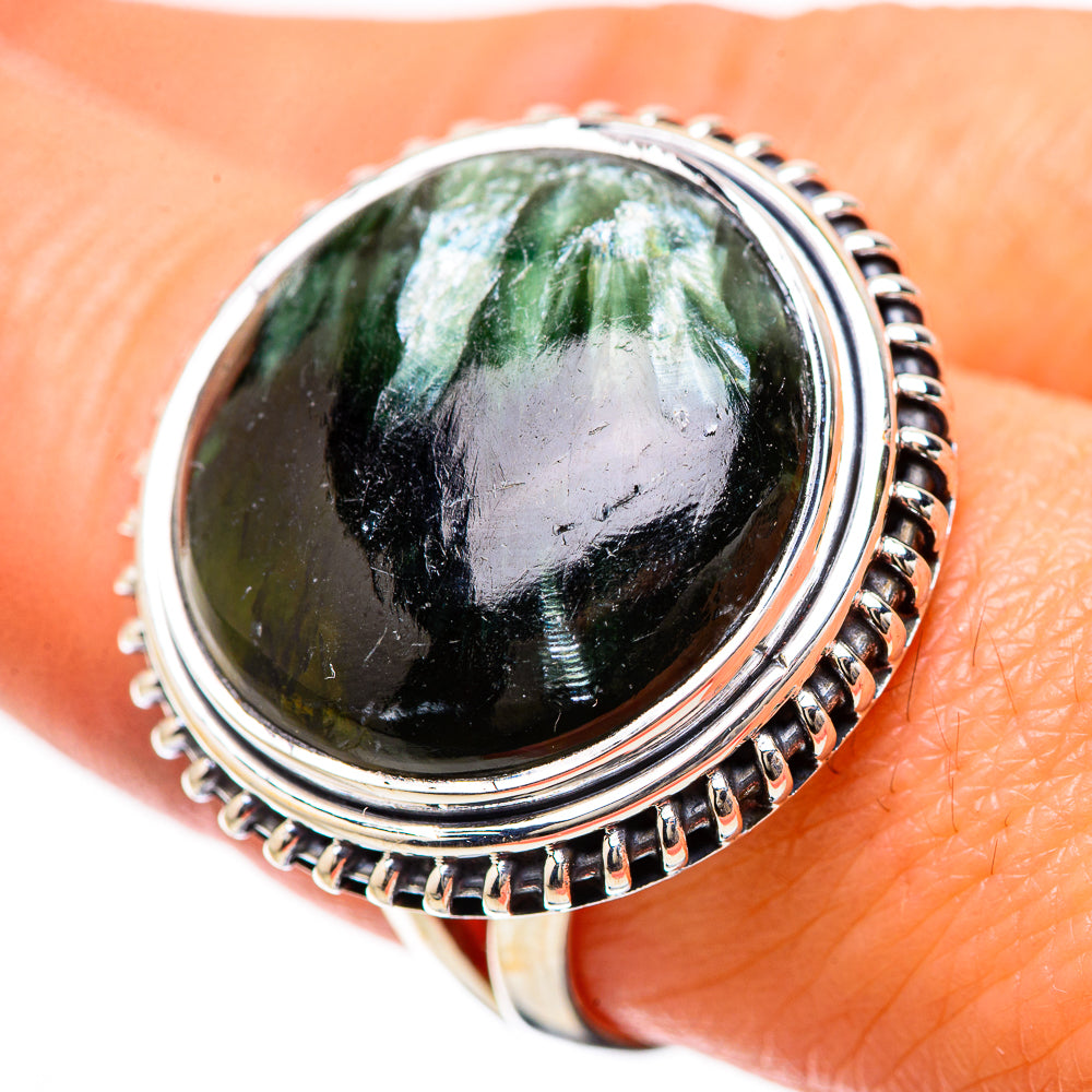 Seraphinite Rings handcrafted by Anasilvercos - RING133941