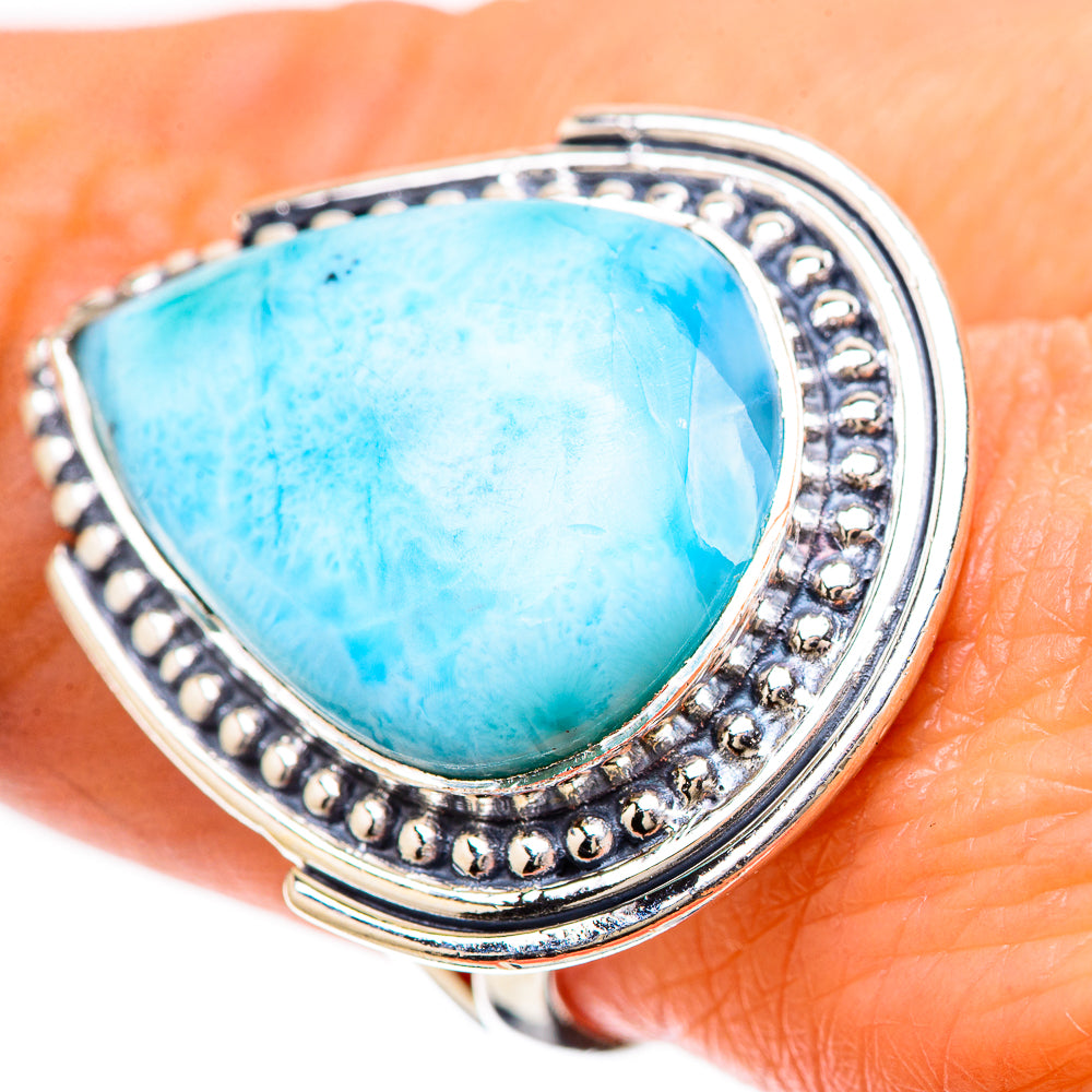Larimar Rings handcrafted by Anasilvercos - RING133953