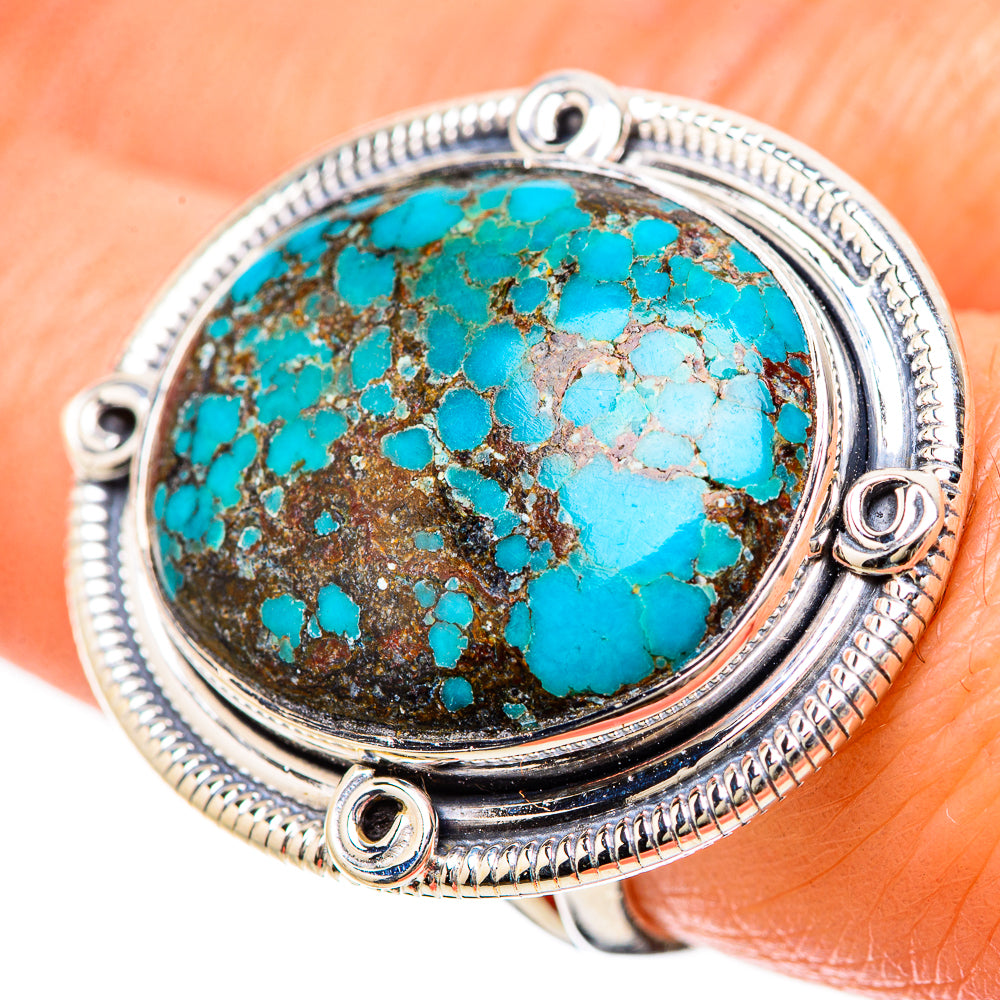 Tibetan Turquoise Rings handcrafted by Anasilvercos - RING133954