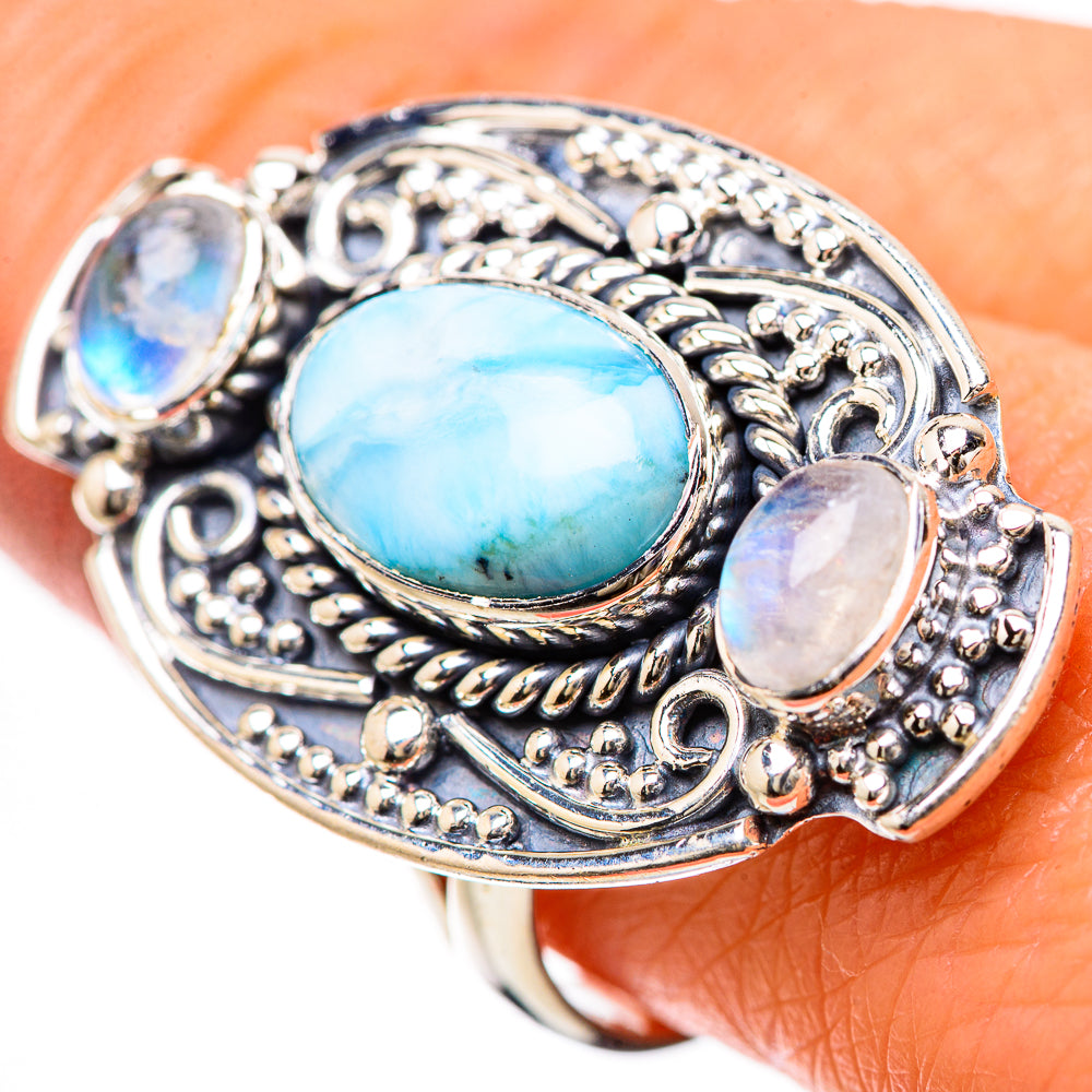 Larimar Rings handcrafted by Anasilvercos - RING133957