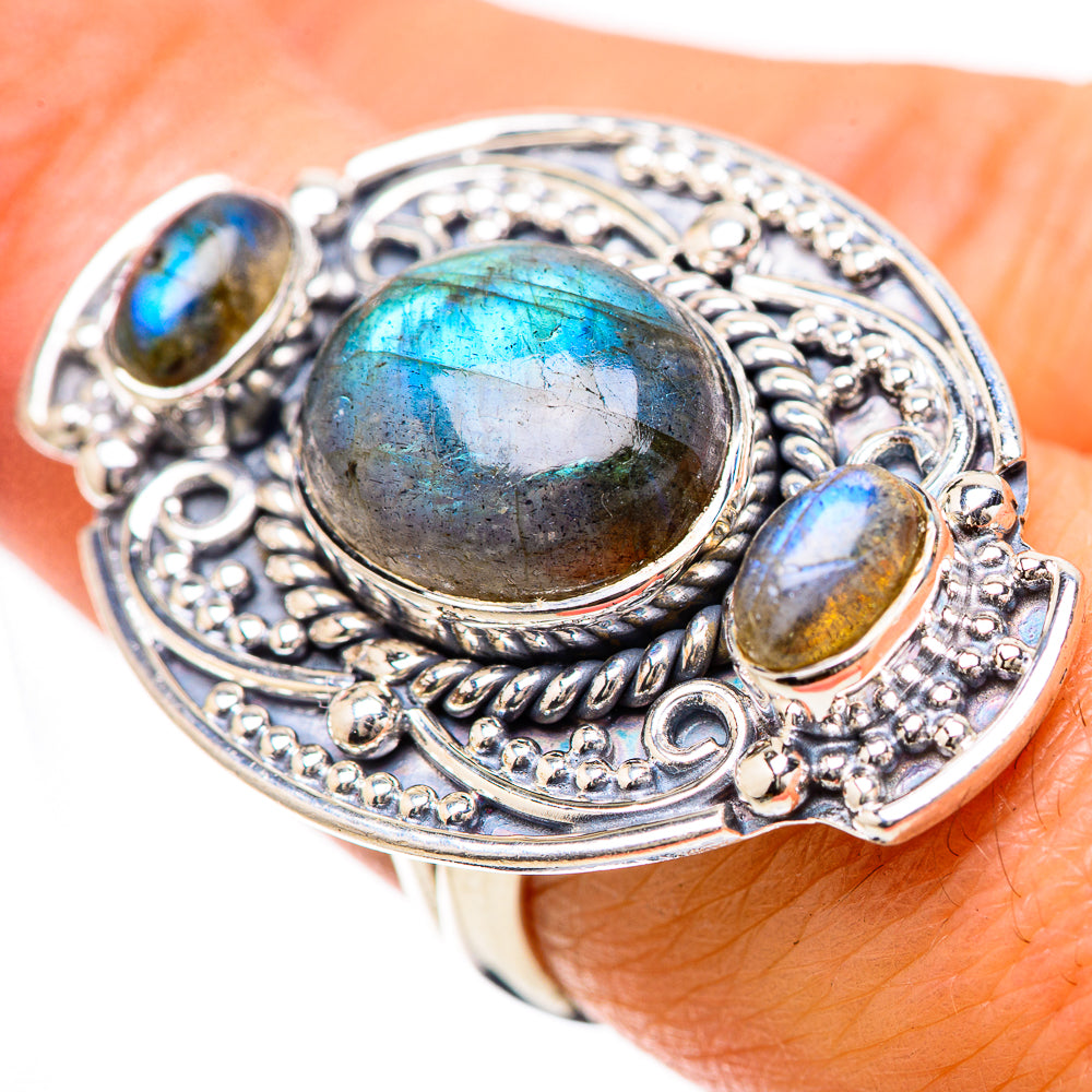 Labradorite Rings handcrafted by Anasilvercos - RING133959