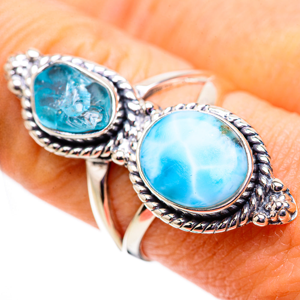 Larimar Rings handcrafted by Anasilvercos - RING133965