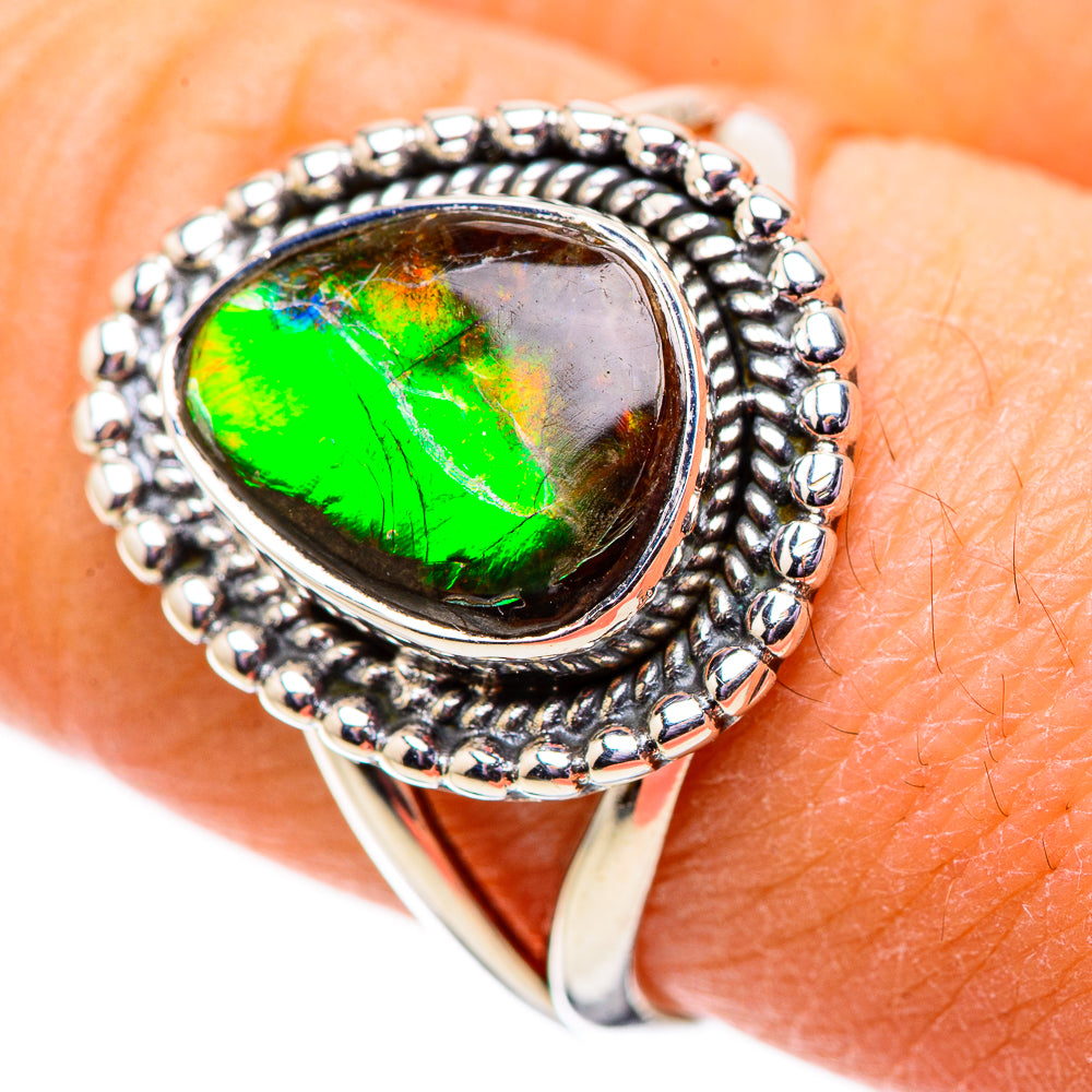 Ammolite Rings handcrafted by Anasilvercos - RING133968