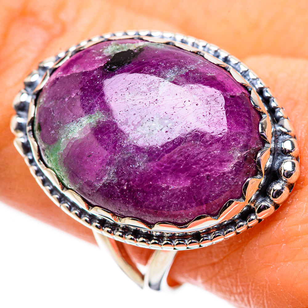 Ruby Zoisite Rings handcrafted by Anasilvercos - RING133975