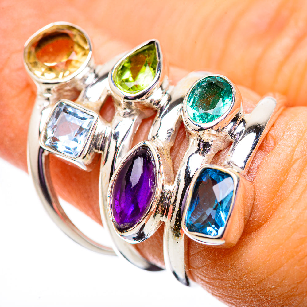 Blue Topaz Rings handcrafted by Anasilvercos - RING133981