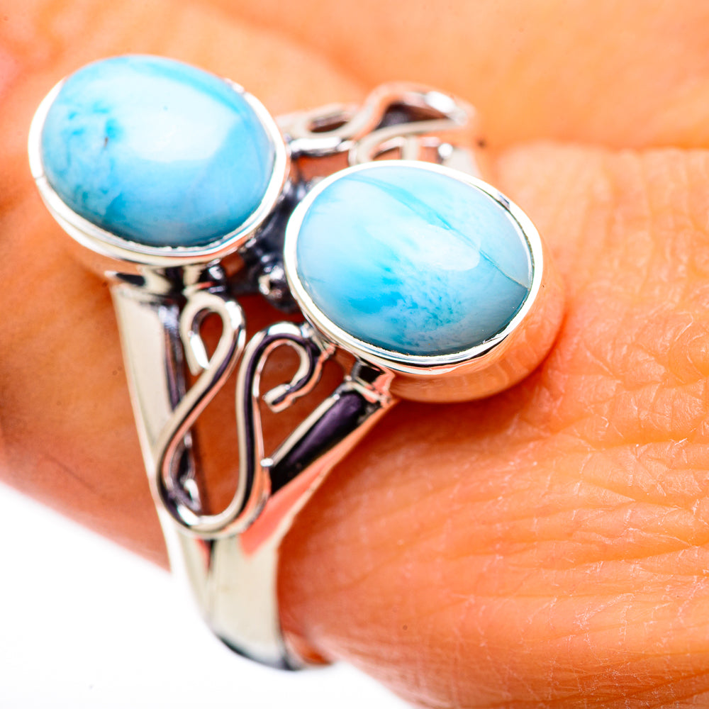 Larimar Rings handcrafted by Anasilvercos - RING133989