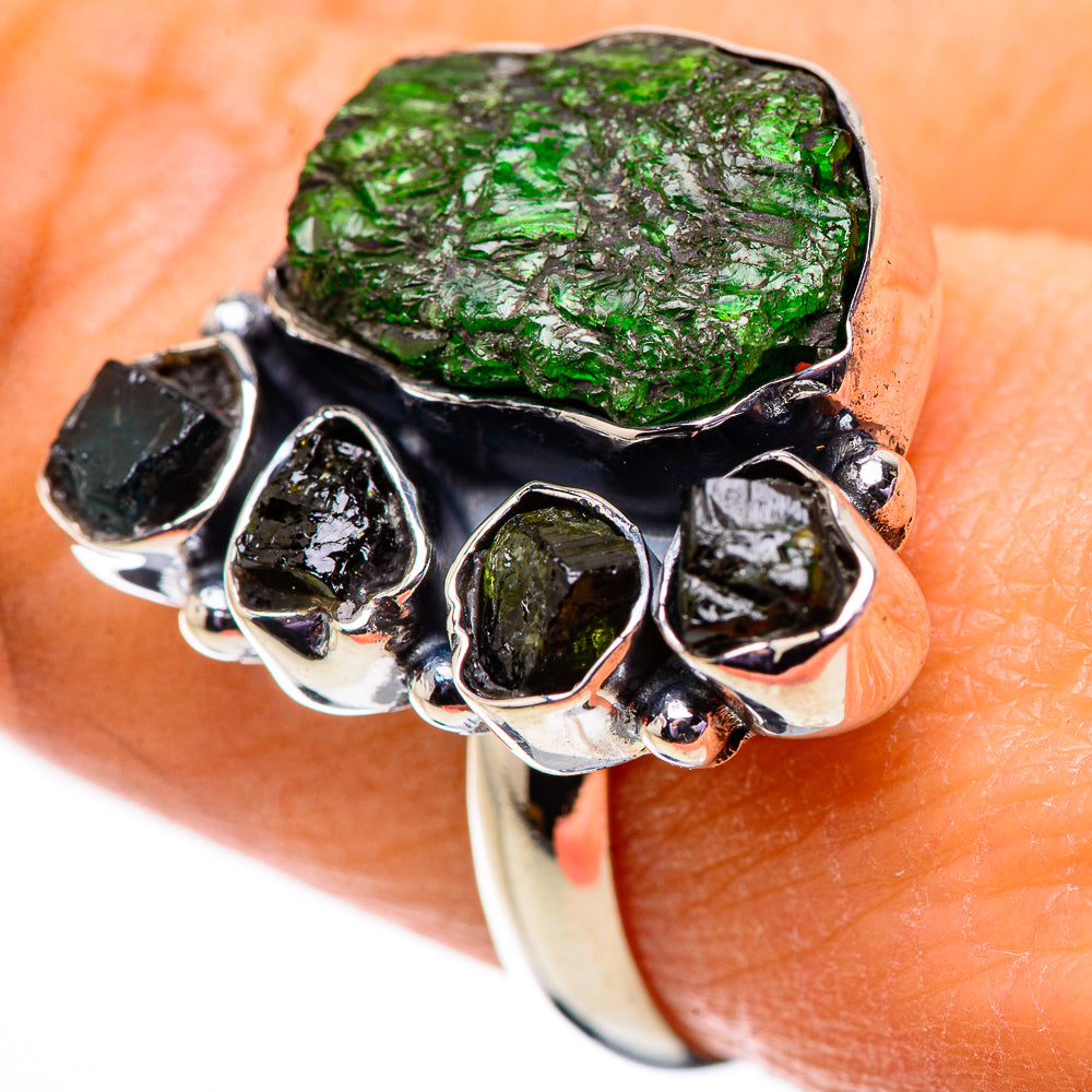 Chrome Diopside Rings handcrafted by Anasilvercos - RING133995