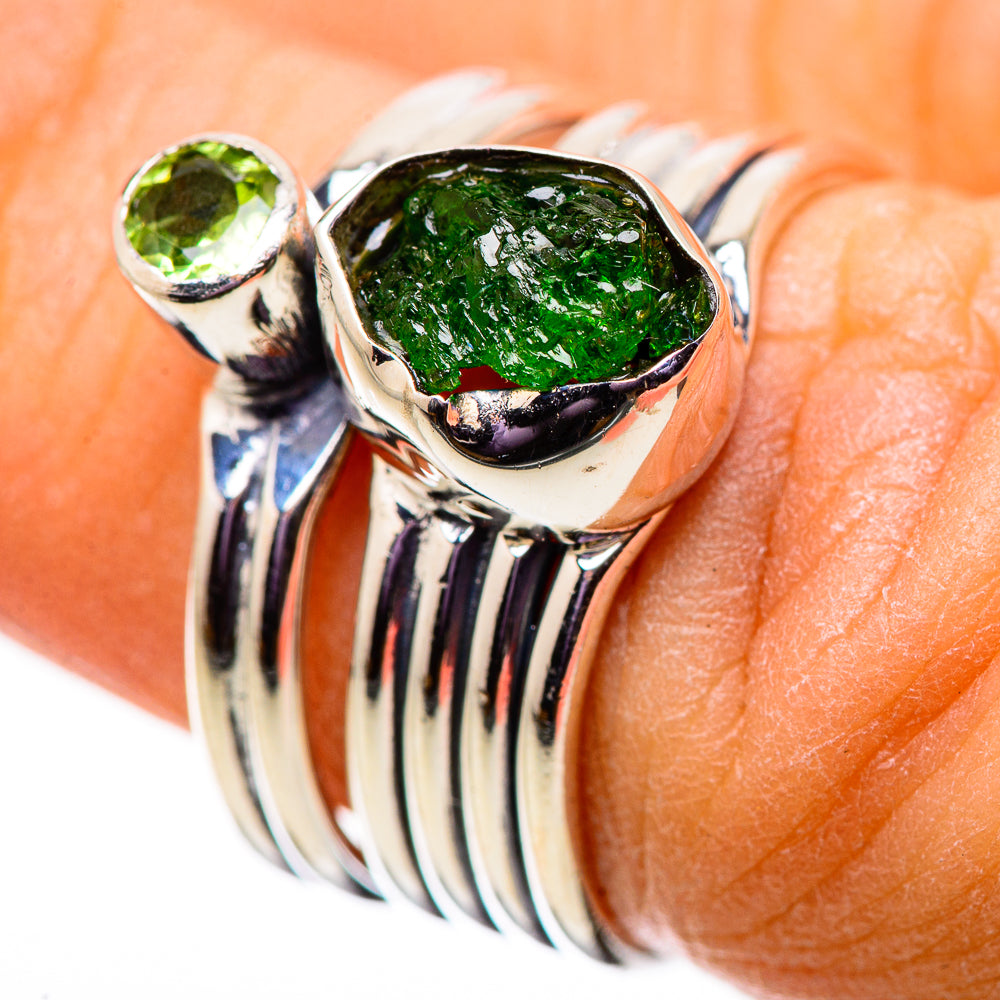 Chrome Diopside Rings handcrafted by Anasilvercos - RING133997