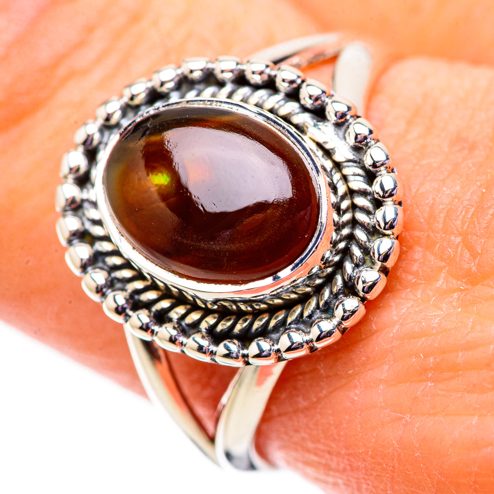 Mexican Fire Agate Rings handcrafted by Anasilvercos - RING133998