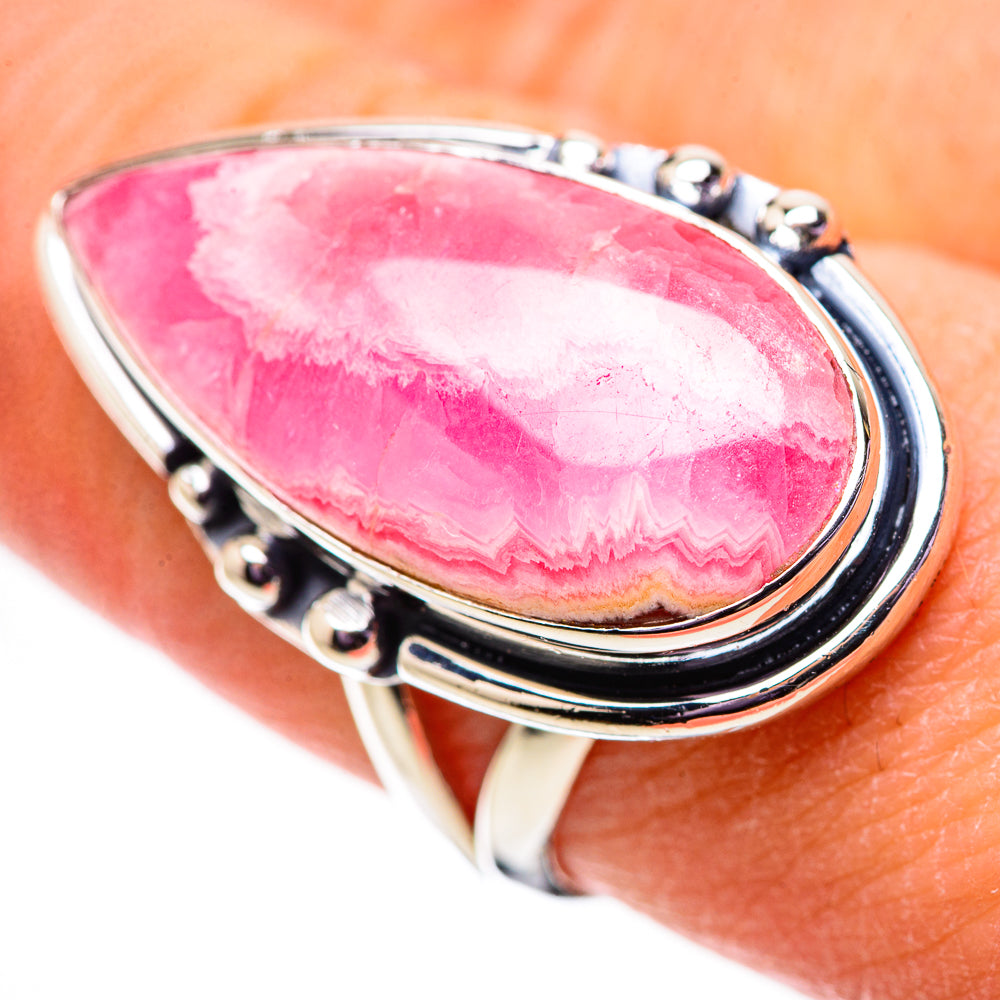 Rhodochrosite Rings handcrafted by Anasilvercos - RING134001