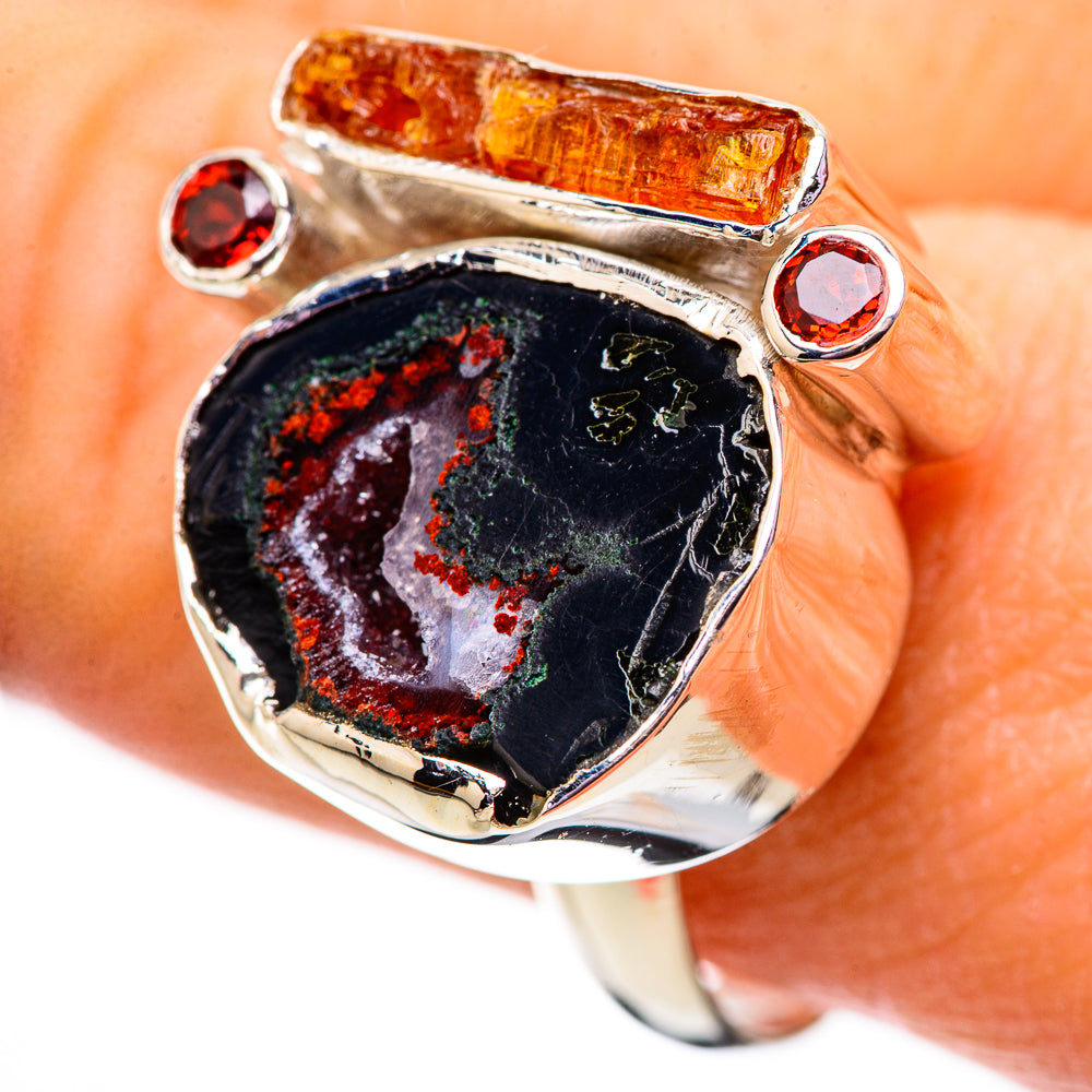 Coconut Geode Druzy Rings handcrafted by Anasilvercos - RING134008