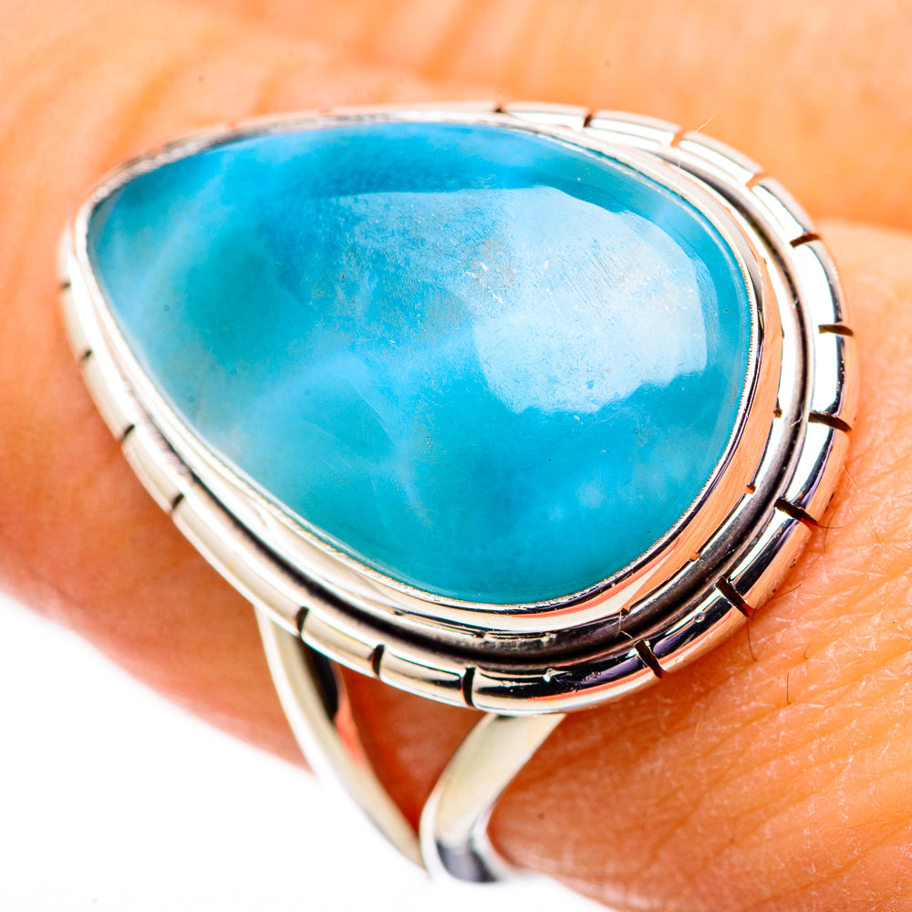 Larimar Rings handcrafted by Anasilvercos - RING134014