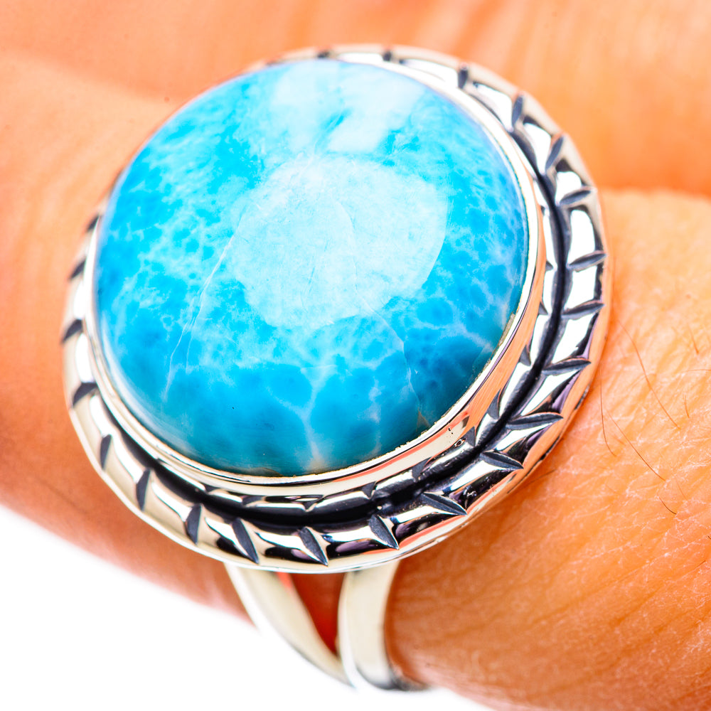 Larimar Rings handcrafted by Anasilvercos - RING134018