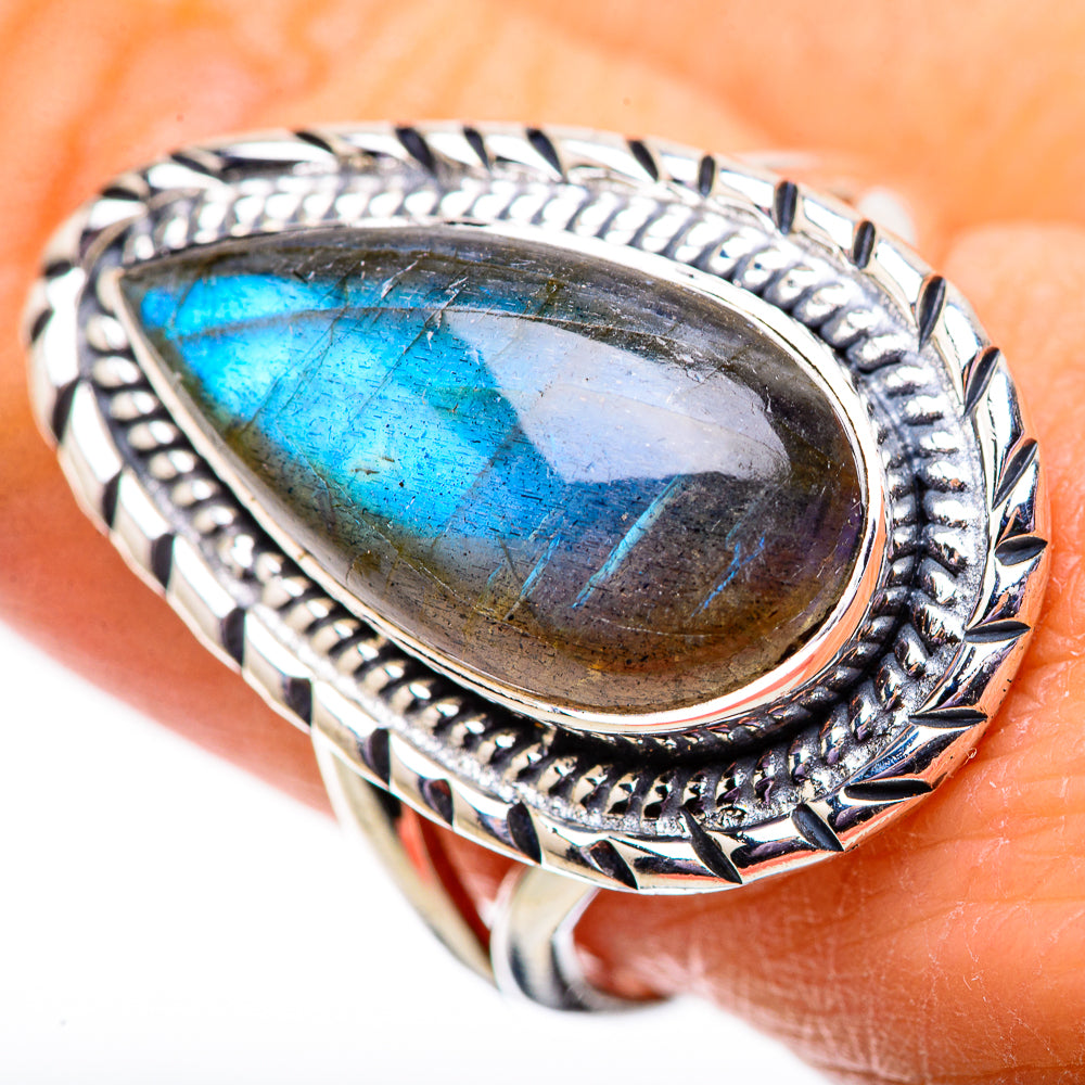 Labradorite Rings handcrafted by Anasilvercos - RING134019