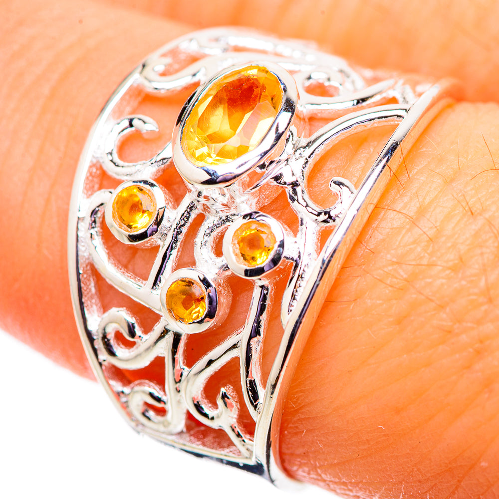 Citrine Rings handcrafted by Anasilvercos - RING134026