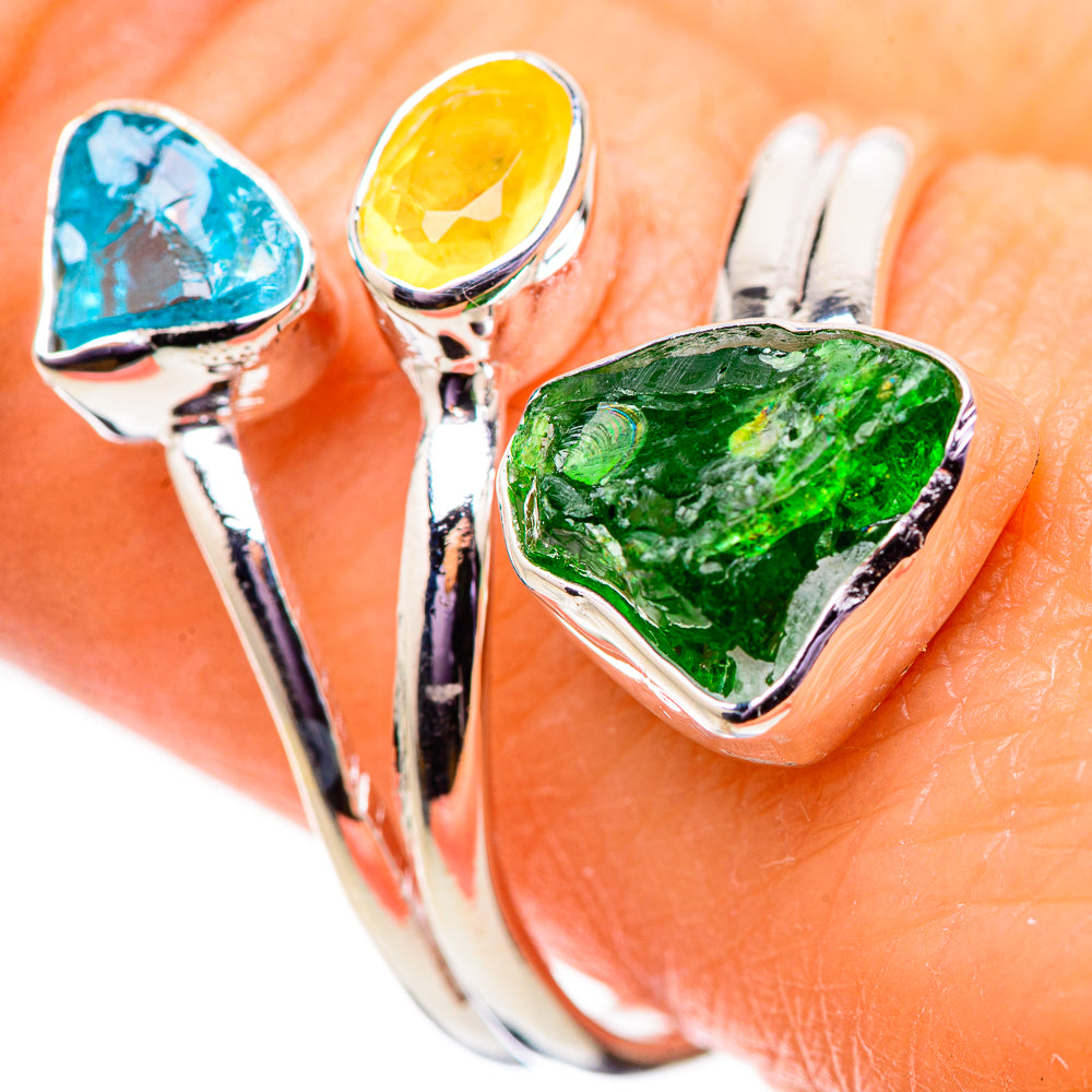 Chrome Diopside Rings handcrafted by Anasilvercos - RING134038