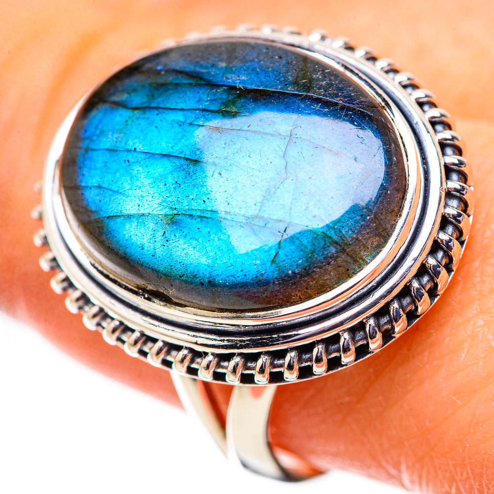 Labradorite Rings handcrafted by Anasilvercos - RING134042