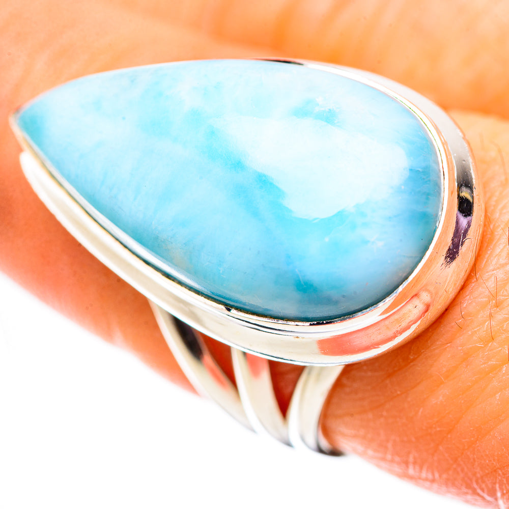Larimar Rings handcrafted by Anasilvercos - RING134043