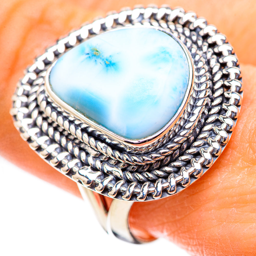 Larimar Rings handcrafted by Anasilvercos - RING134047