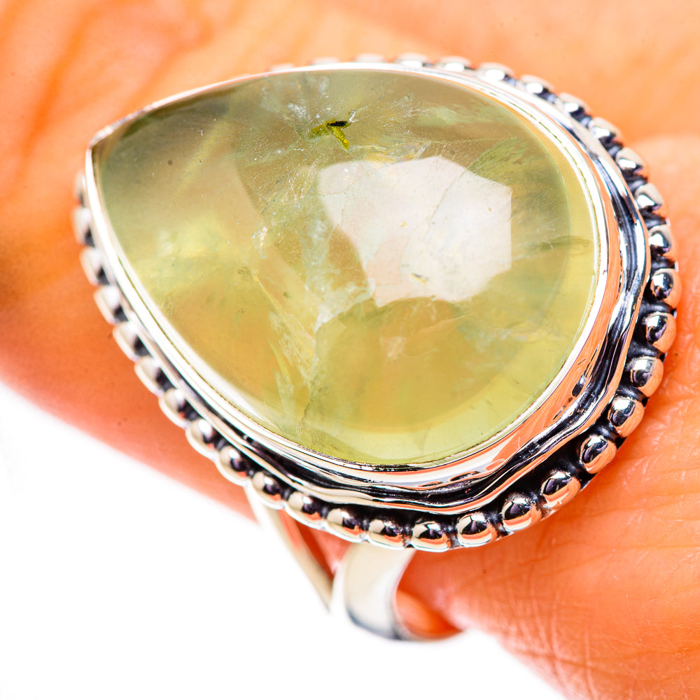 Prehnite Rings handcrafted by Anasilvercos - RING134051