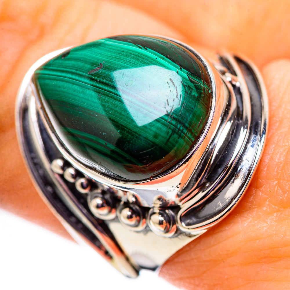 Malachite Rings handcrafted by Anasilvercos - RING134052