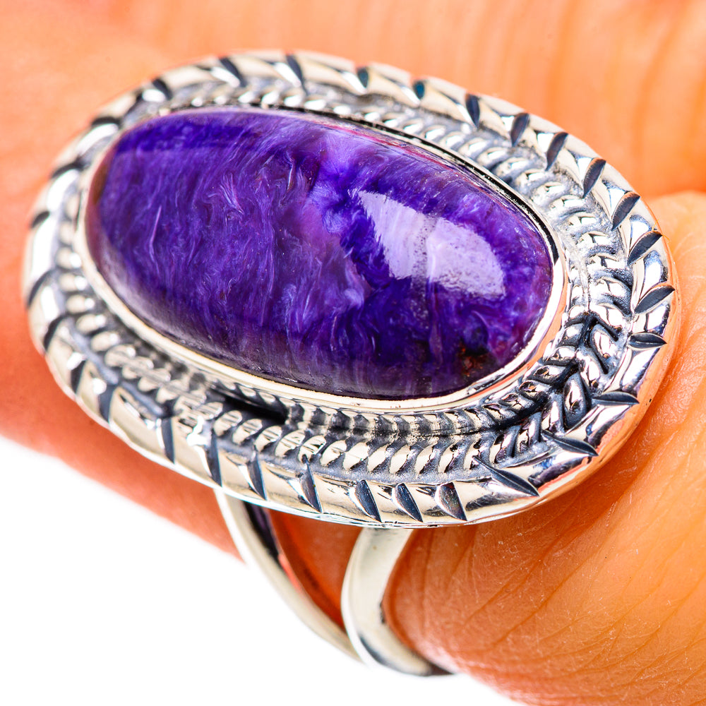 Charoite Rings handcrafted by Anasilvercos - RING134056