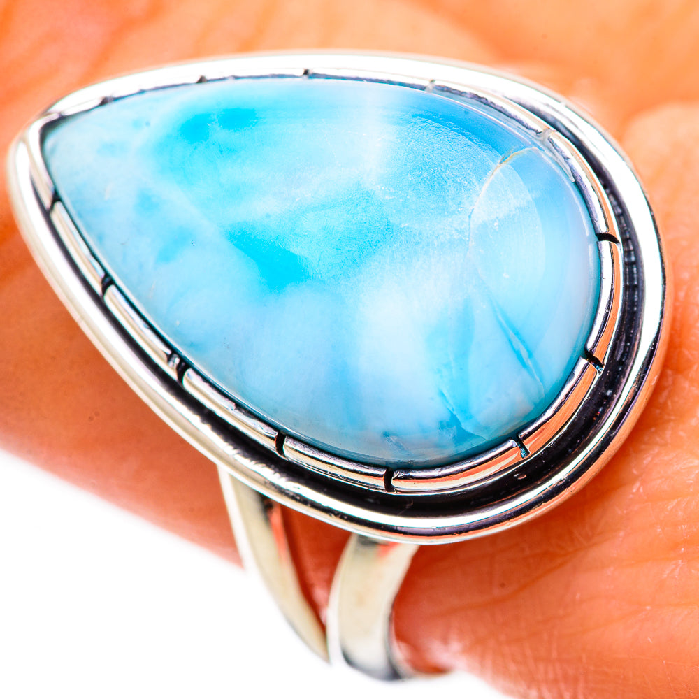Larimar Rings handcrafted by Anasilvercos - RING134069