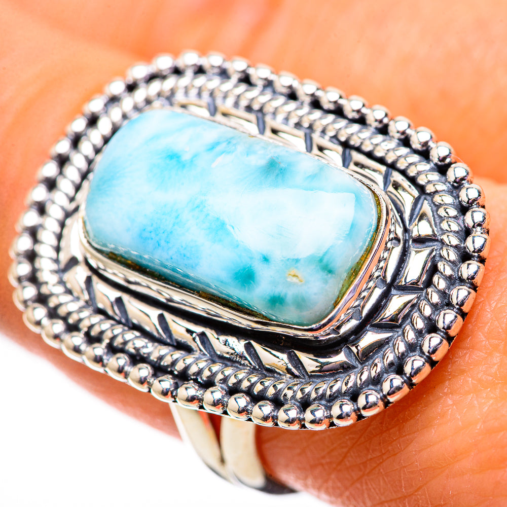 Larimar Rings handcrafted by Anasilvercos - RING134072