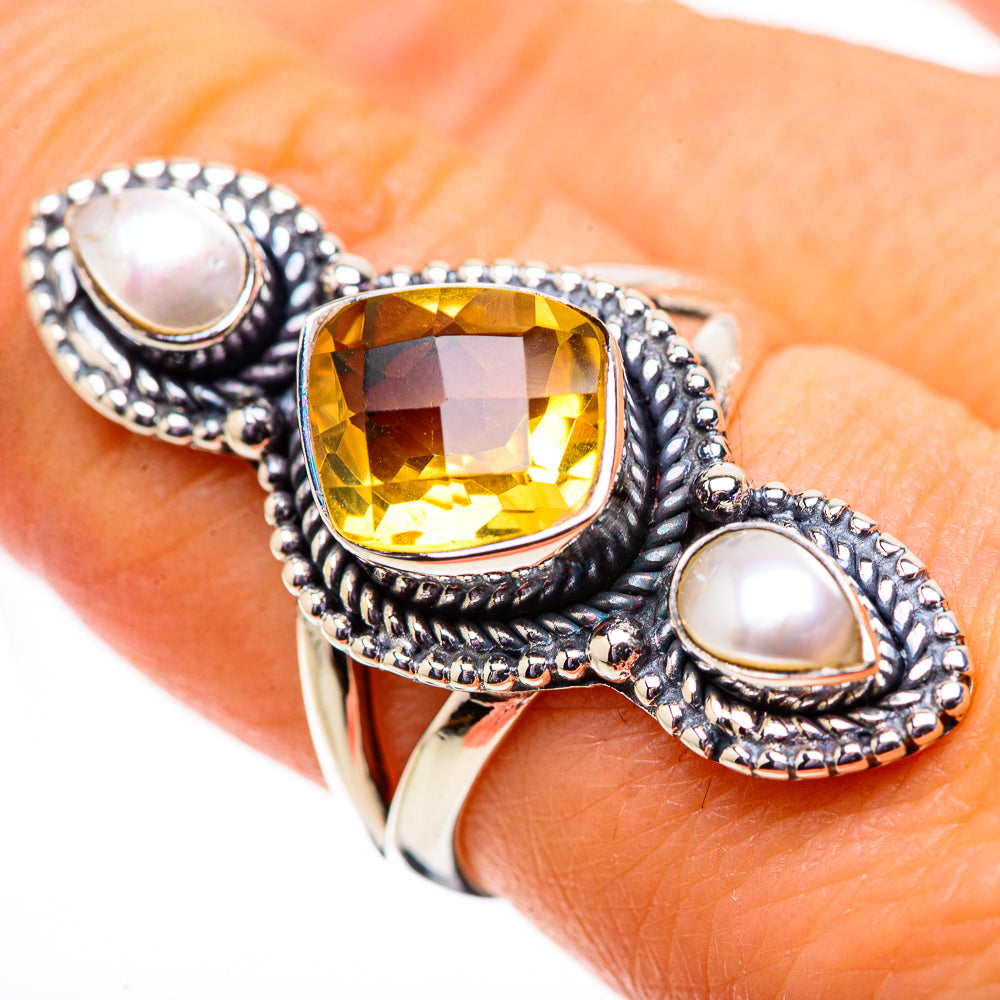 Citrine Rings handcrafted by Anasilvercos - RING134078