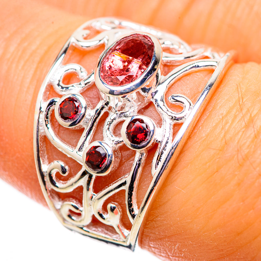 Garnet Rings handcrafted by Anasilvercos - RING134087