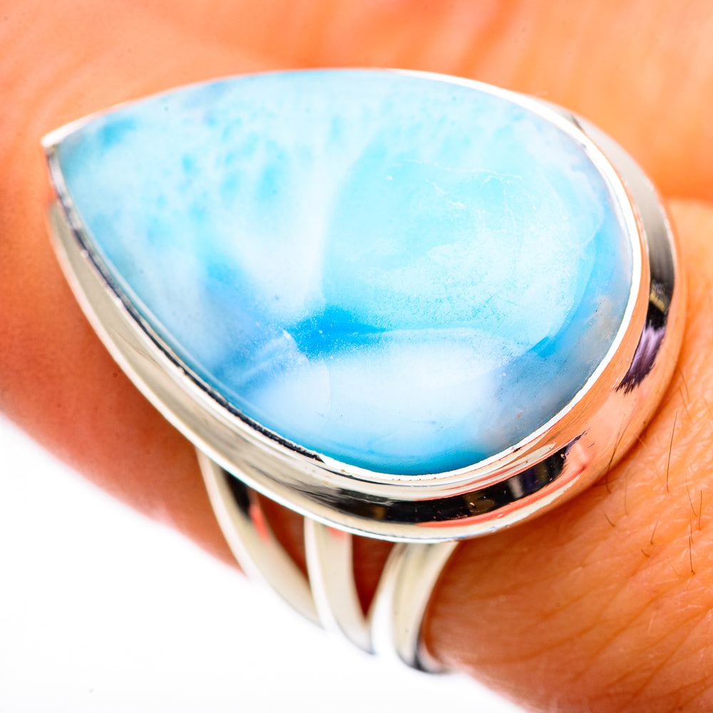Larimar Rings handcrafted by Anasilvercos - RING134092