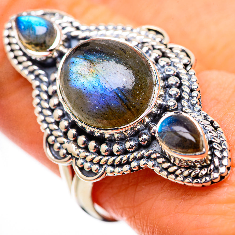 Labradorite Rings handcrafted by Anasilvercos - RING134095