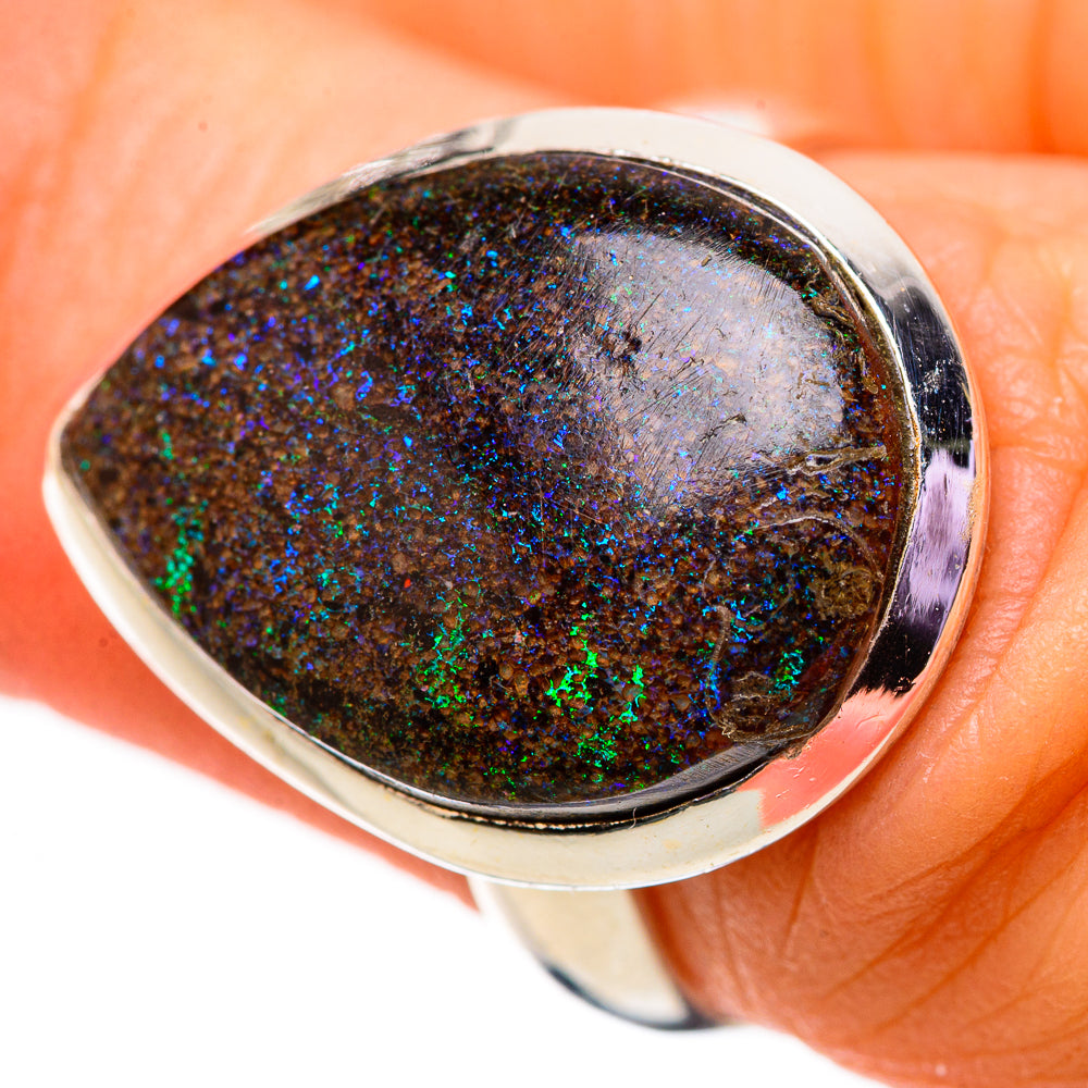 Andamooka Opal Rings handcrafted by Anasilvercos - RING134112