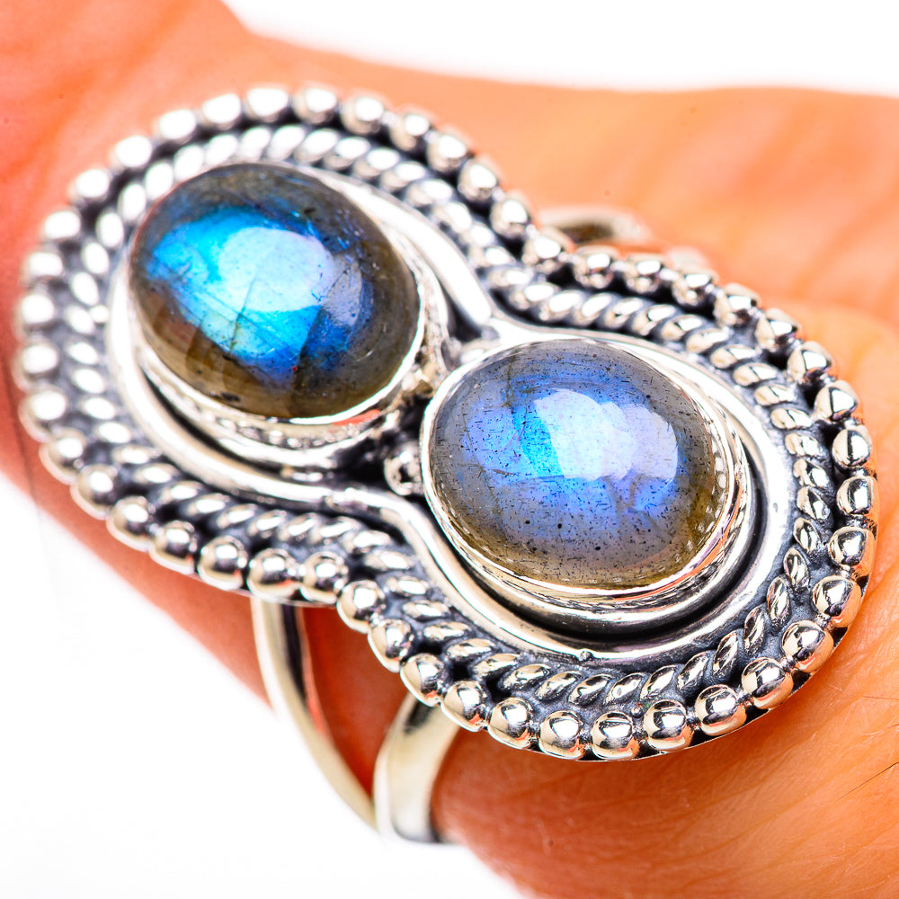 Labradorite Rings handcrafted by Anasilvercos - RING134118