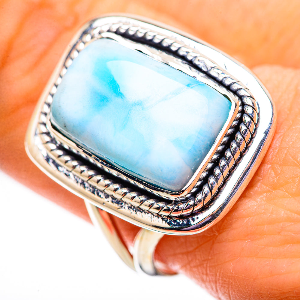Larimar Rings handcrafted by Anasilvercos - RING134120