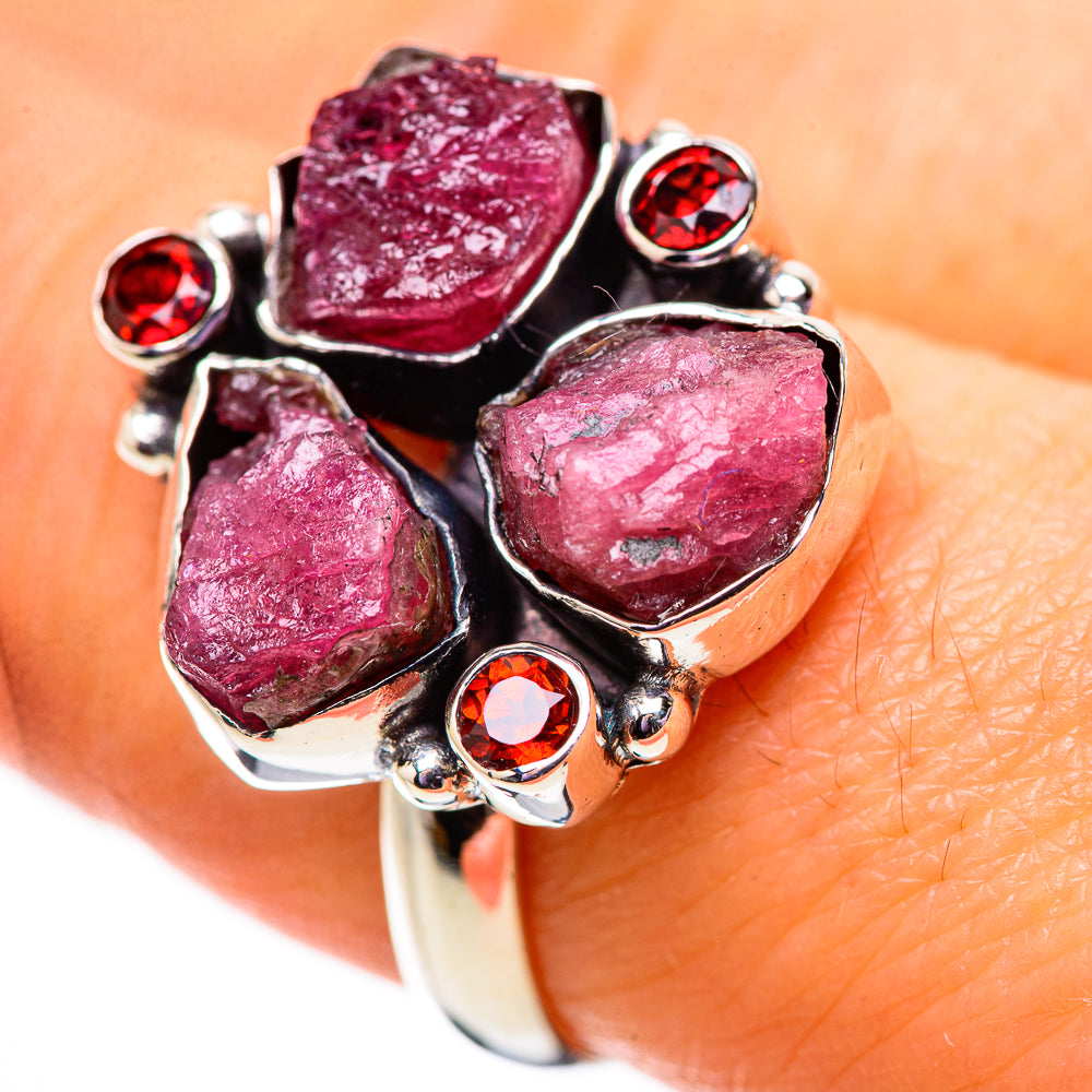 Pink Tourmaline Rings handcrafted by Anasilvercos - RING134130