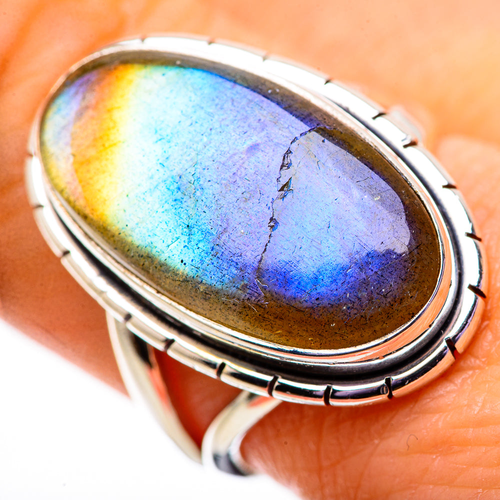 Labradorite Rings handcrafted by Anasilvercos - RING134137
