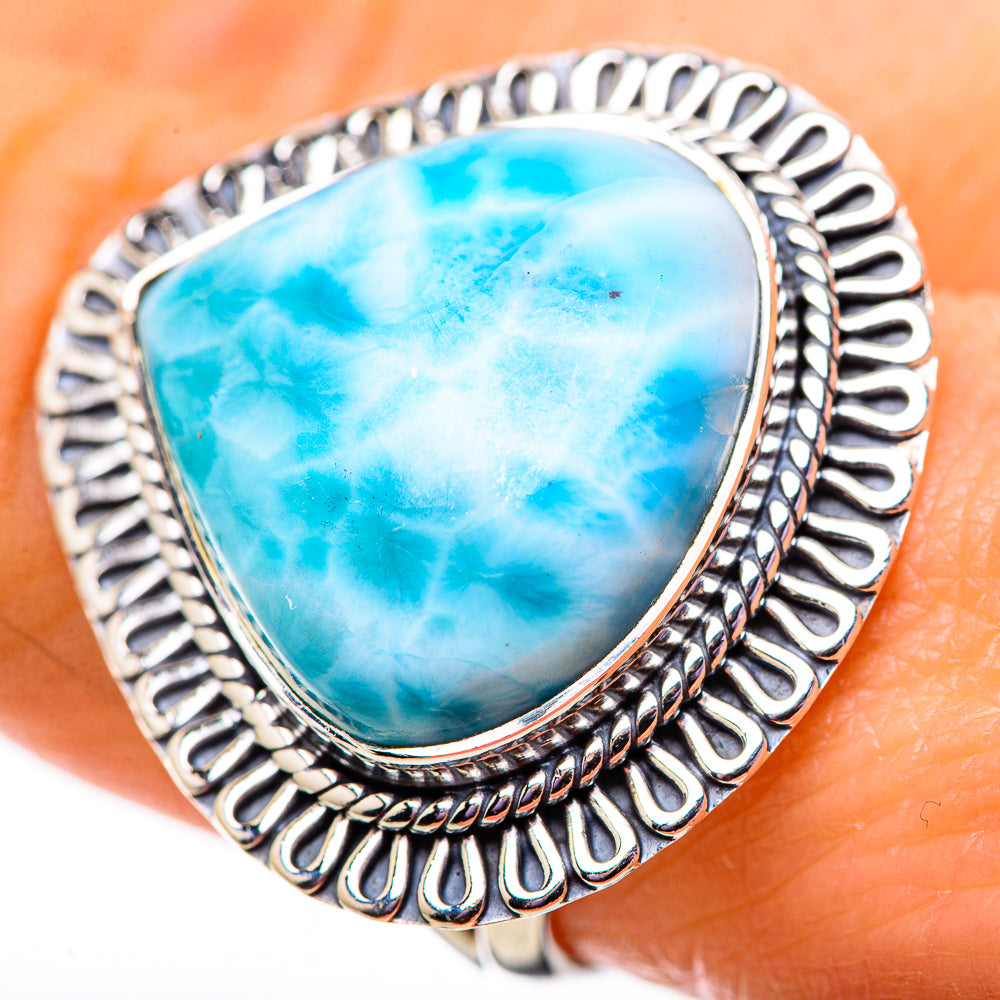 Larimar Rings handcrafted by Anasilvercos - RING134140