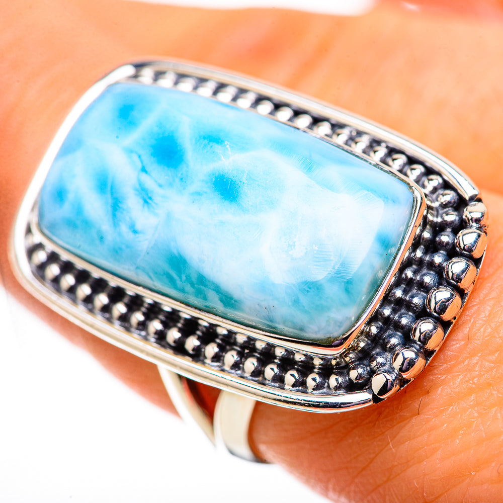 Larimar Rings handcrafted by Anasilvercos - RING134142