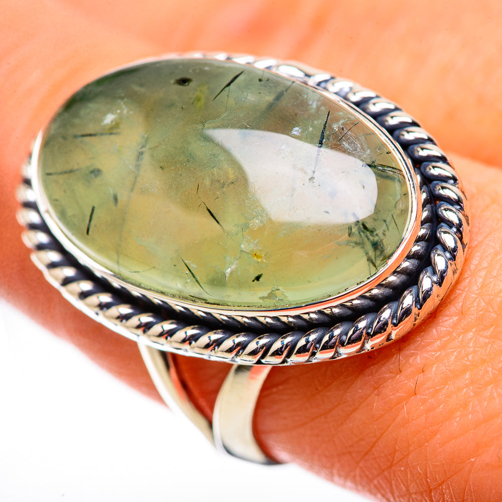 Prehnite Rings handcrafted by Anasilvercos - RING134146