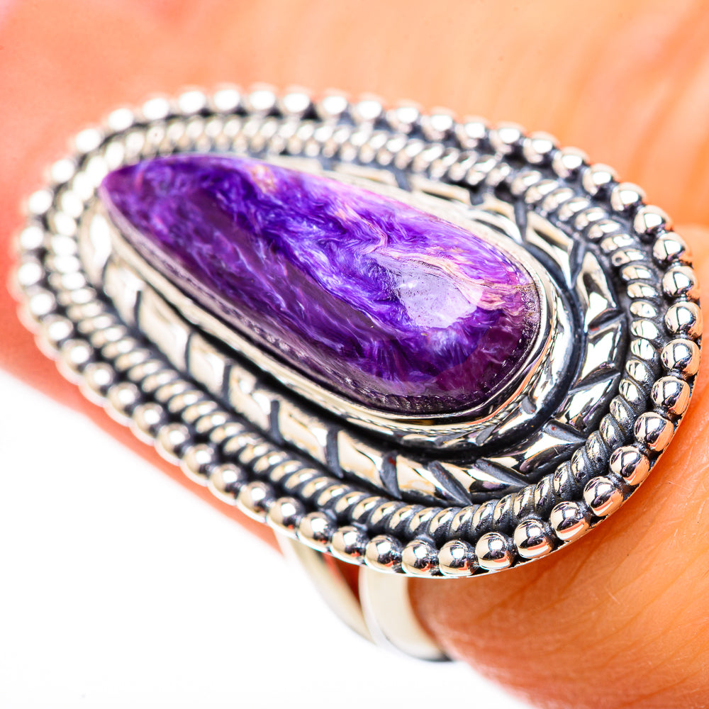 Charoite Rings handcrafted by Anasilvercos - RING134152