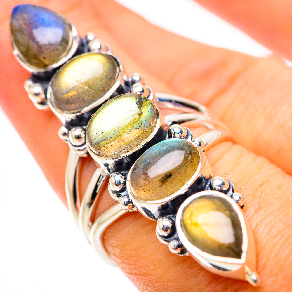 Labradorite Rings handcrafted by Anasilvercos - RING134156