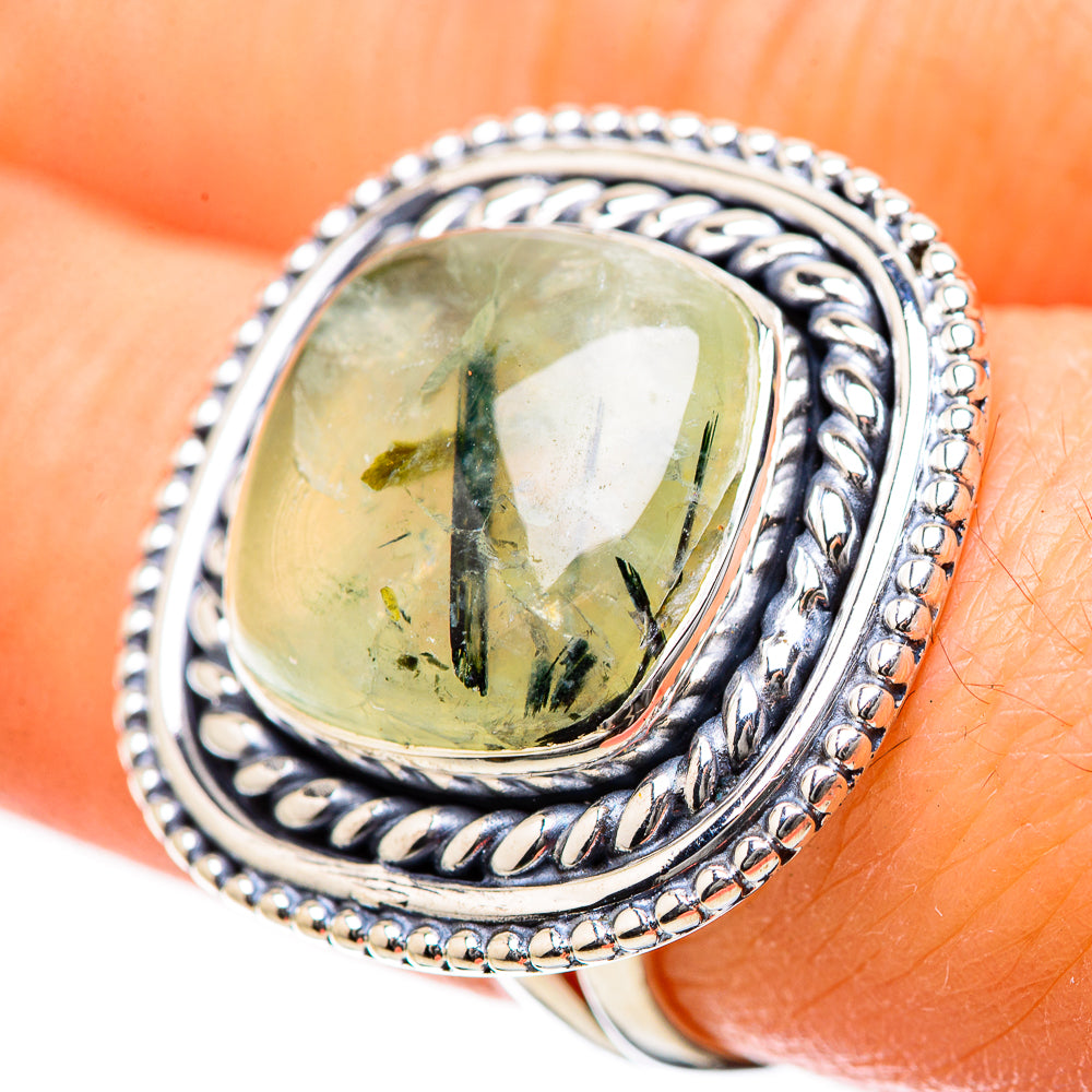 Prehnite Rings handcrafted by Anasilvercos - RING134188