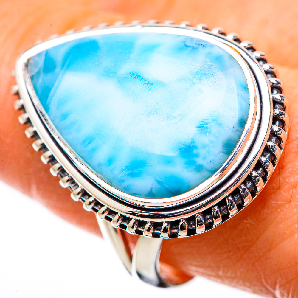 Larimar Rings handcrafted by Anasilvercos - RING134202
