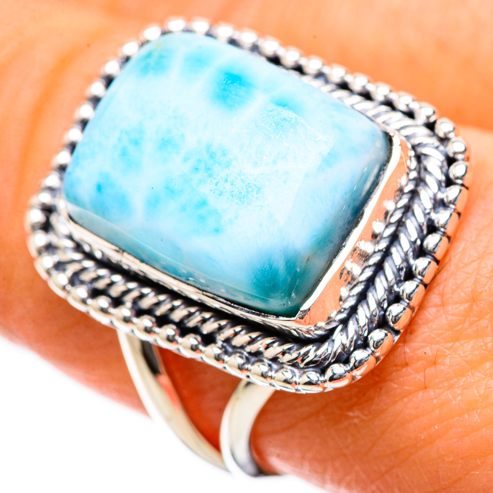 Larimar Rings handcrafted by Anasilvercos - RING134204
