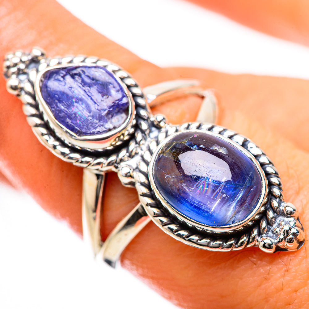 Kyanite, Tanzanite Rings handcrafted by Anasilvercos - RING134222